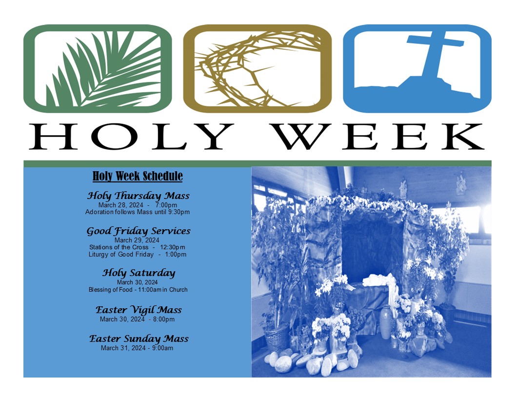 Holy Week Schedule 2024 St. Vincent Ferrer Catholic Church