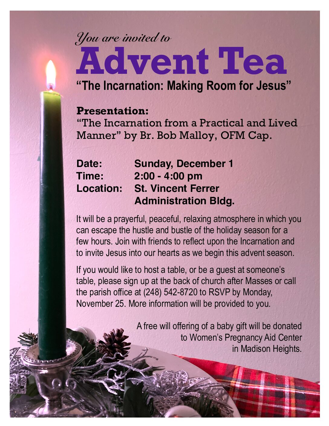 Advent Tea - Sunday, December 1st