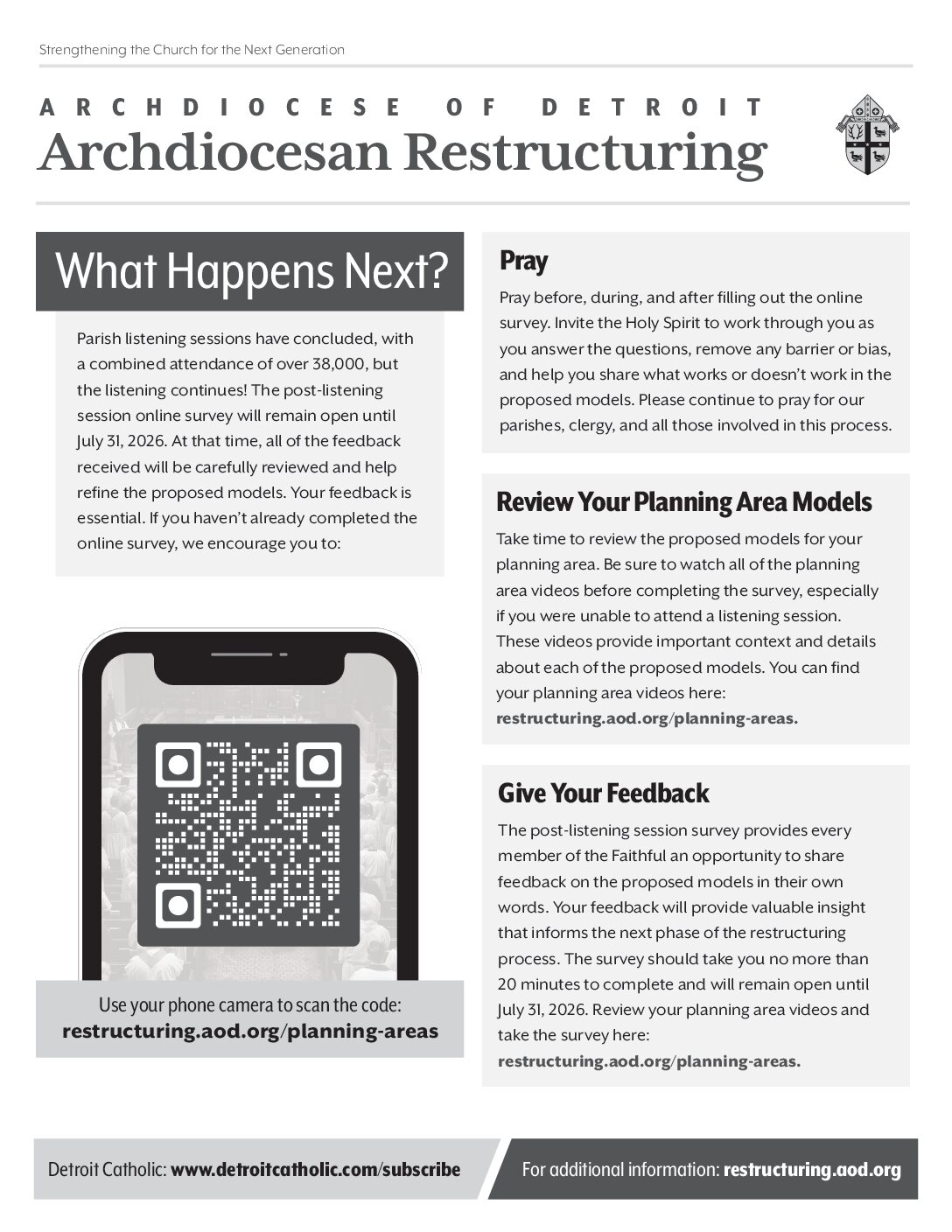 Post Listening Session - Archdiocesan Restructuring