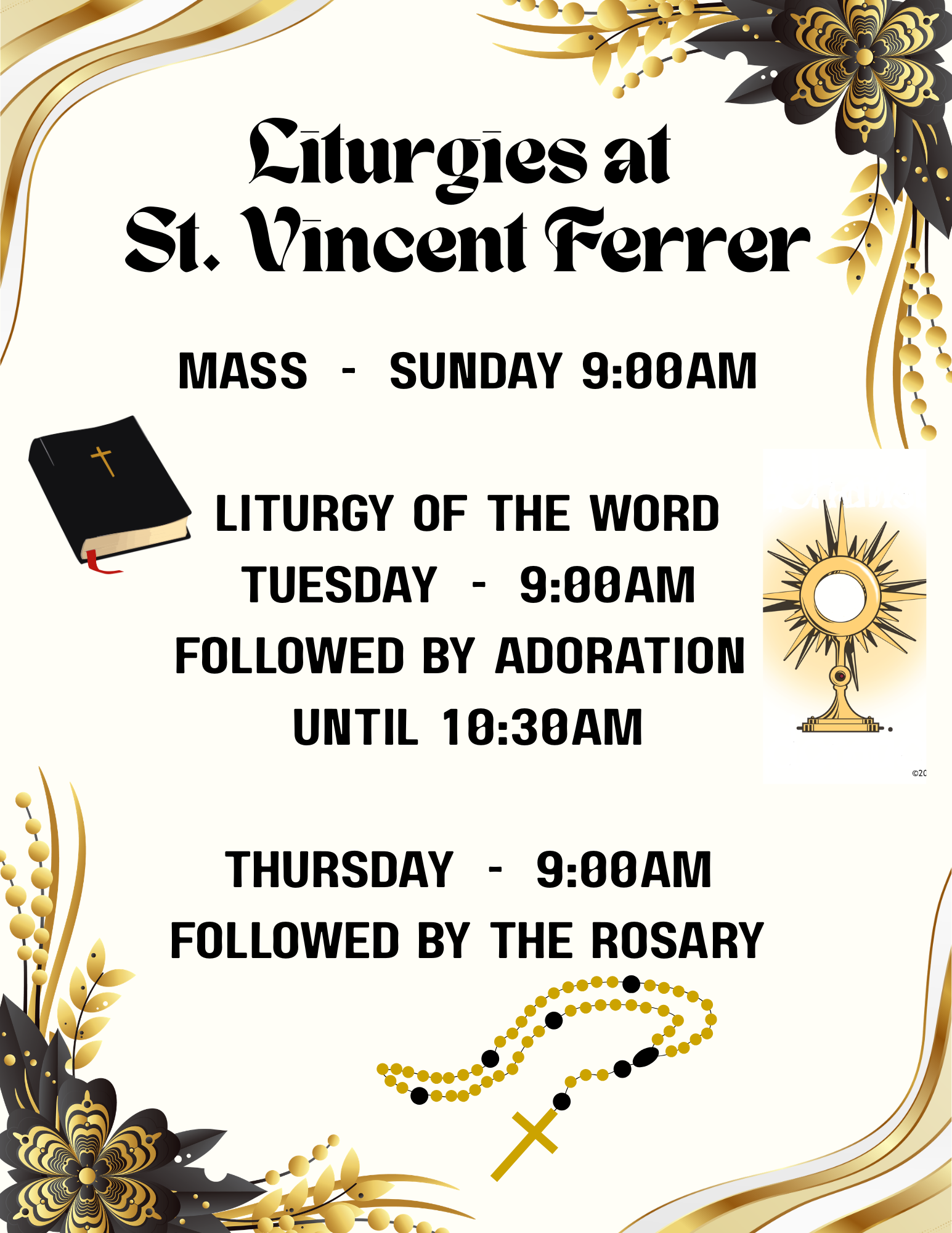Liturgies at St. Vincent Ferrer