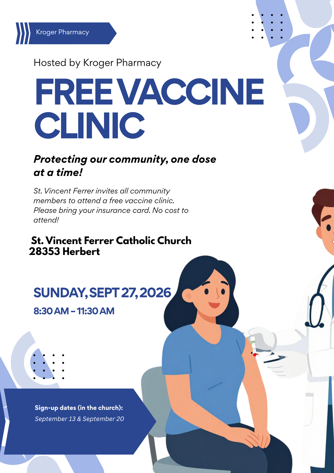 Vaccine Clinic - Sunday, September 27
