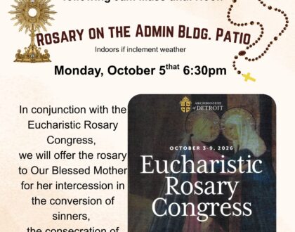 Adoration of the Blessed Sacrament & Rosary - Sunday October 4th following 9am Mass.